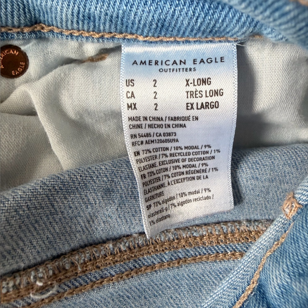American Eagle Mom stretch Straight-Leg Jeans - X-long! - Picture 4 of 7